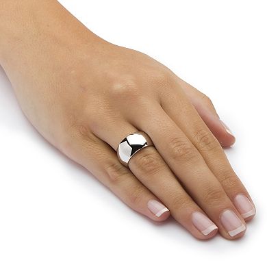 PalmBeach Jewelry Polished 11 mm Wedding Band in .925 Sterling Silver