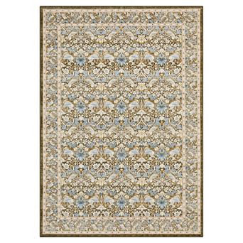 Vintage Boho Area Rugs, Washable Floral Print Botanical Non Slip Stain Resistant Carpet Home Decor