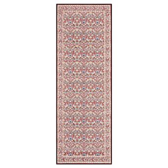 Vintage Boho Area Rugs, Washable Floral Print Botanical Non Slip Stain Resistant Carpet Home Decor