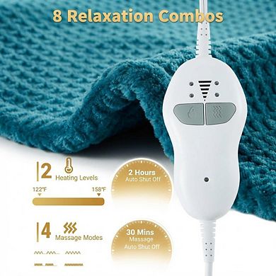 Massaging Heating Pad for Full Body Pain Relief Large Back Heat Pad, 4 Massage Motors