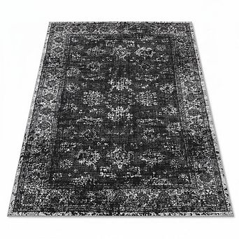 Vintage Washable Rug，Indoor Soft Oriental Floral Soft Rugs，Non Slip Low Pile