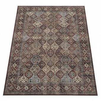 Vintage Floral Runner Rug Washable, Ultra Thin, Low Pile, Non-Slip Area Carpet