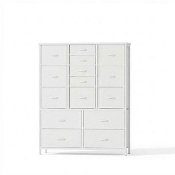 15-Drawer Fabric Dresser for Bedroom Tall Storage Chest Fabric Drawer Organizer for Closet