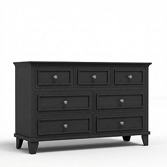 Large 7-Drawer Dresser Wooden Storage Chest for Living Room 47" Wide Dresser TV Stand for Bedroom