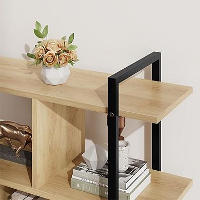 71.1 Inch Tall Industrial Book Shelf with Open Display Shelves