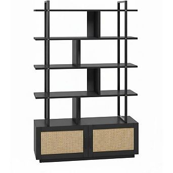 71.1 Inch Tall Industrial Book Shelf with Open Display Shelves