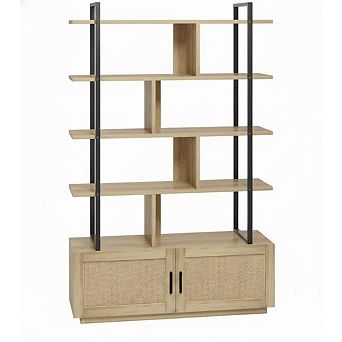 71.1 Inch Tall Industrial Book Shelf with Open Display Shelves