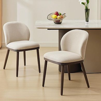 Upholstered Dining Chairs Set of 2, Modern Fabric Dining Room Kitchen Side Chair