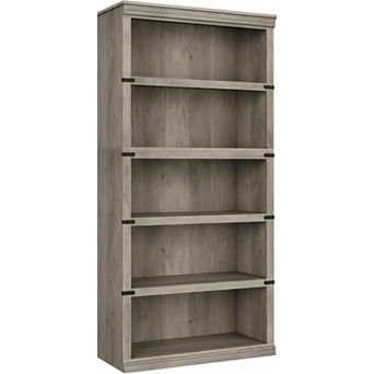 5 tier Bookcase with Open Storage Shelves, Tall Wooden Book Shelf for Home Office Organization