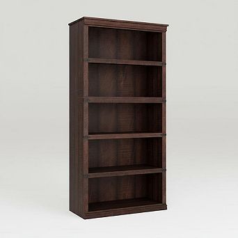 5 tier Bookcase, Farmhouse Book Shelf with Storage Open Display Bookshelves