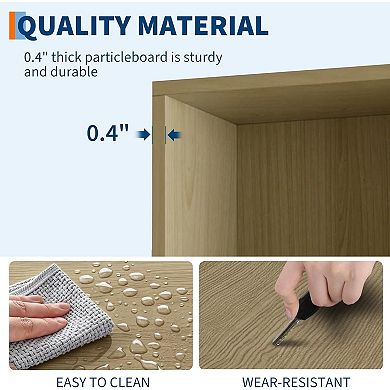 6 Shelf Bookcase - 71.4” 6 Shelf Tall Bookshelf with Anti-Tip Design & Easy Assembly