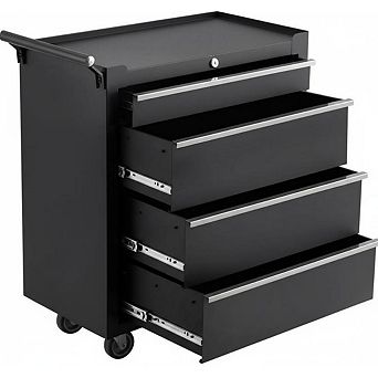 4-Drawer Rolling Tool Chest with Wheels, Portable Tool Cabinet and Storage Cart, Secure Lock System