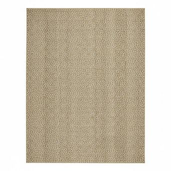 Braided Printed Area Rug with Rubber Backing, Non Shedding Low Pile