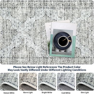 Large Printed Area Rug,Low Pile,Stain Resistant Rugs Machine Washable