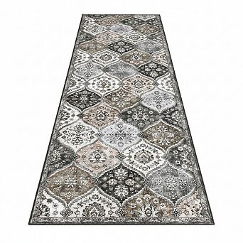 Vintage Farmhouse Floral Accent Rugs with Non-Slip Backing,Washable