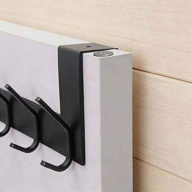 Over Door 6-Hook Rack for Towels Coats No Drill 1 Pack