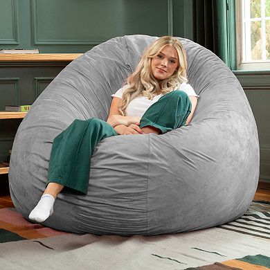 Jaxx 6 Foot Cocoon - 2-in-1 Convertible Bean Bag Bed & Large Bean Bag Chair for Adults