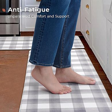 Modern Farmhouse Anti Fatigue Waterproof & Non-Skid Kitchen Kitchen Mat Set 2pc