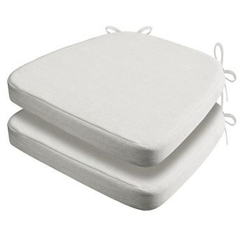 D-Shaped Chair Cushions 2" Thick with Ties Machine-Washable Cover