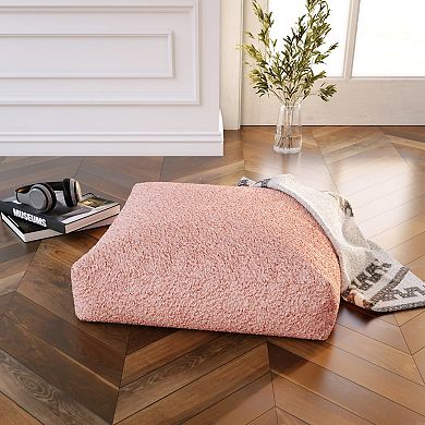 Jaxx Brio Large Décor Floor Pillow / Meditation Yoga Cushion, Shearling Faux Lamb