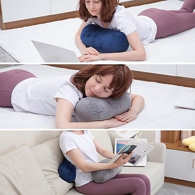 Round Body Pillow Bolster Bed Removable Cover Tube Roll