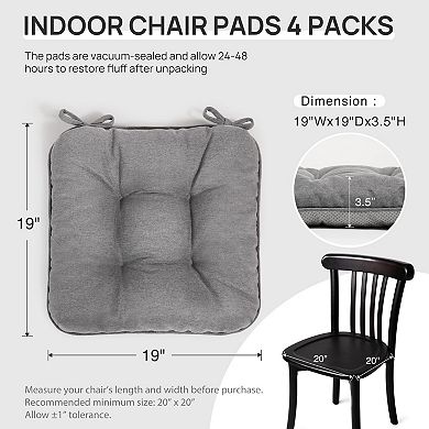 Memory Foam Chair Cushions Indoor Outdoor Seat Pads