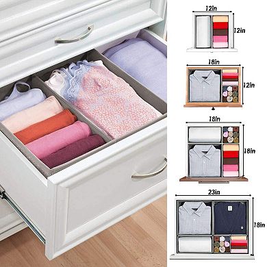Foldable Drawer Organizer for Underwear Socks Closet Divider