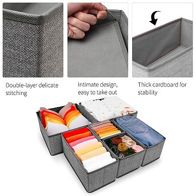 Foldable Drawer Organizer for Underwear Socks Closet Divider