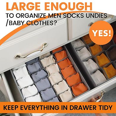 Sock Underwear Drawer Organizer Foldable Fabric Dresser Storage