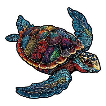Nestologi Sea Turtle Wooden Puzzle for Adult, Large, 5 Hours to Complete