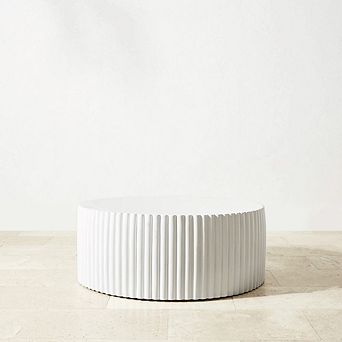 Fluted Round Outdoor Coffee Table