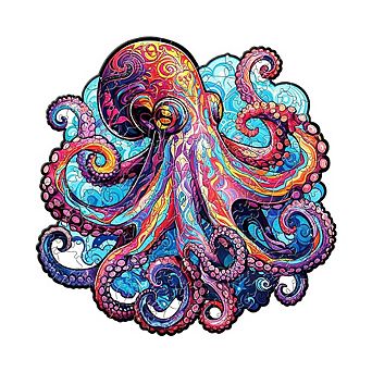 Nestologi Octopus Wooden Puzzle for Adult, Large, 5 Hours to Complete