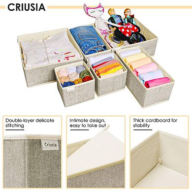 Foldable Drawer Organizers Fabric Storage Boxes Dresser Dividers