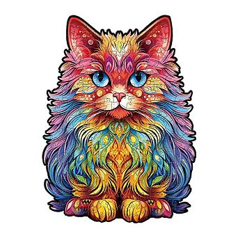Nestologi Cute Baby Kitten Cat Wooden Puzzle for Adult, Large, 5 Hours to Complete