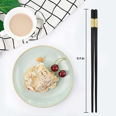 10pairs Non-slip Fiberglass Chopsticks Reusable Dishwasher Safe Square