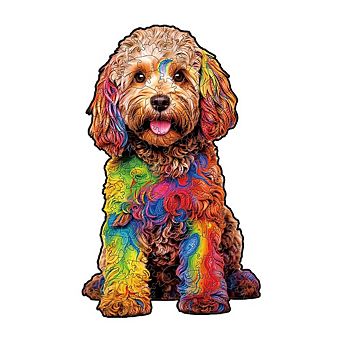 Nestologi Labradoodle Goldendoodle Dog Wooden Puzzle for Adult, Large, 5 Hours to Complete