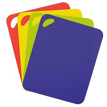 Heavy Duty Grippmat Flexible Cutting Board Set, 4 pc 11.5x14" (Blue, Green, Yellow, Red)