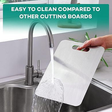 3-Piece Stainless Steel Cutting Board Set, Non-Stick, Dishwasher Safe, Warp Proof