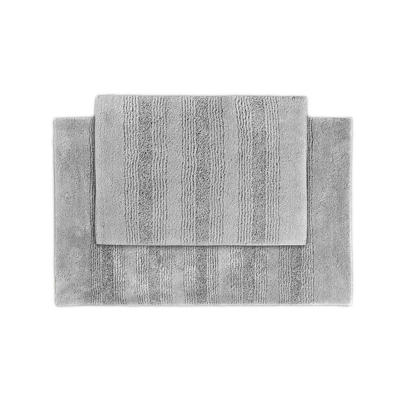 Condition photo showing New/Like New for garland rug essence 2 piece nylon washable bathroom rug set platinum gray