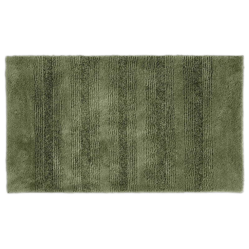 30"x50" Nylon Washable Bathroom Rug Deep Fern - Garland Rug: Machine Made, Non-Skid, Tufted Bath Mat