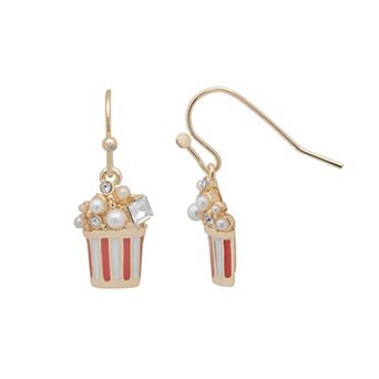 LC Lauren Conrad Gold Tone Popcorn Drop Earrings
