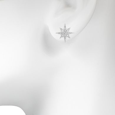 LC Lauren Conrad Silver Tone Starburst Stud Earrings