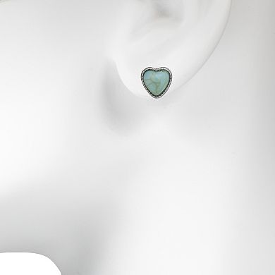 LC Lauren Conrad 5-Pair Blue Stud Earring Set