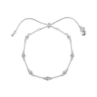 LC Lauren Conrad Silver Tone Dainty Pull-Tie Bracelet