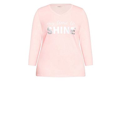 Avenue Women's Plus Size Shine Sleep Top