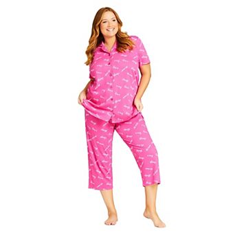 Avenue Women's Plus Size Button Sleep Top