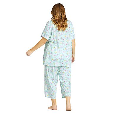 Avenue Women's Plus Size Button Up Sleep Top