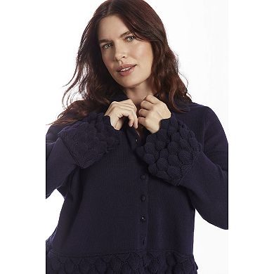 June & Vie Women's Plus Size Ruffled Peplum Cardigan Sweater
