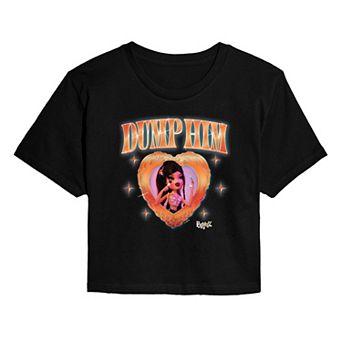 Juniors' Bratz Dump Him Cropped Tee