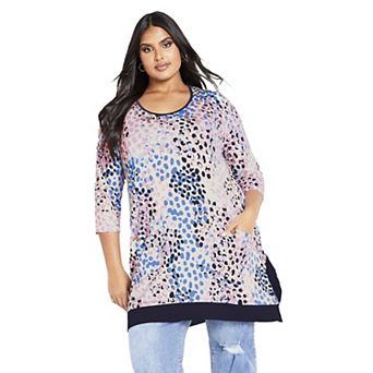 Avenue Women's Plus Size Monroe Pocket Tunic